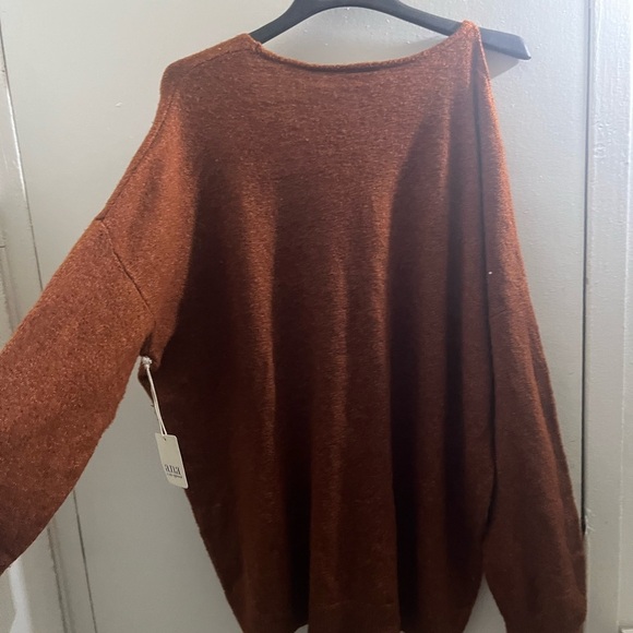a.n.a Women's V-Neck Sweater in Rich Brown - Picture 3 of 7